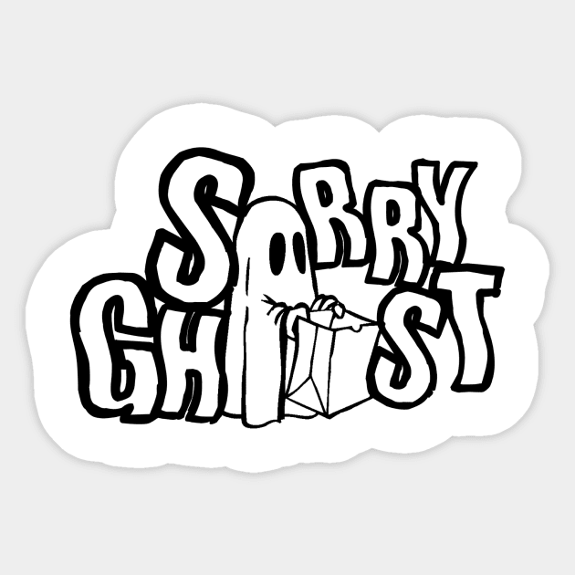 Sorry Ghost - Limited Trick or Treat (Black Logo) Sticker by SorryGhost